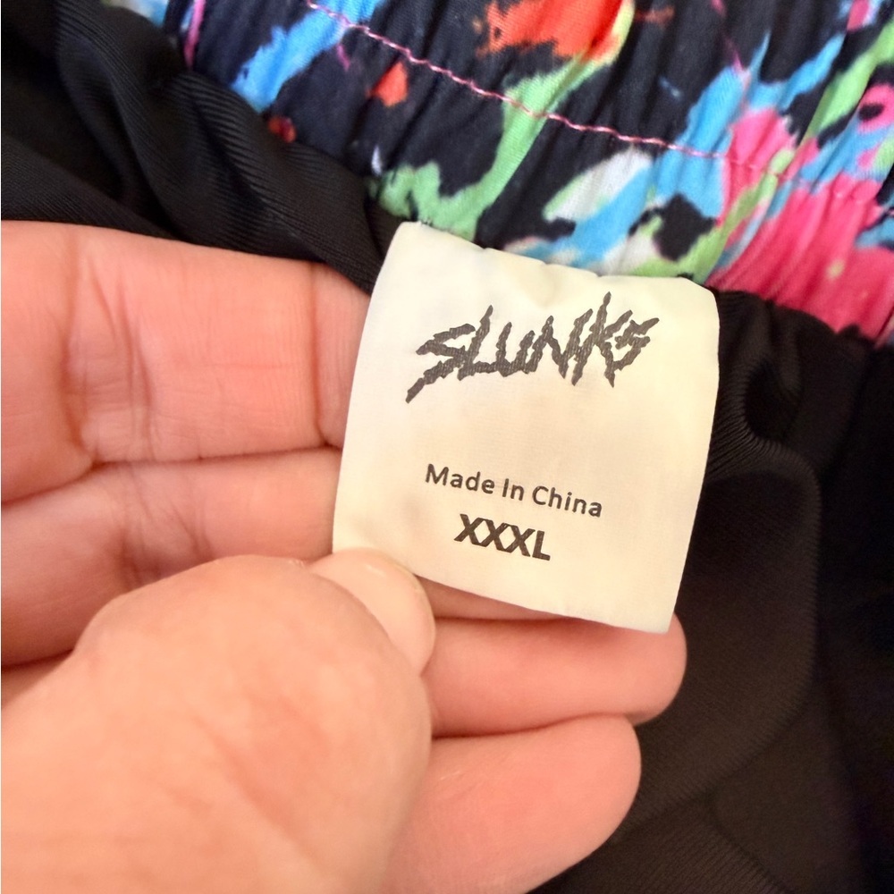 Slunks lined volleyball swim shorts. Neon green. XXXL - Picture 5 of 6